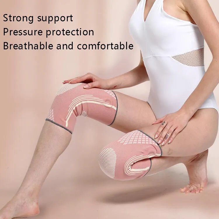 Sports Knee Pads Training Running Knee Thin Protective Cover, Specification: L(Light Gray Silicone Non-slip)