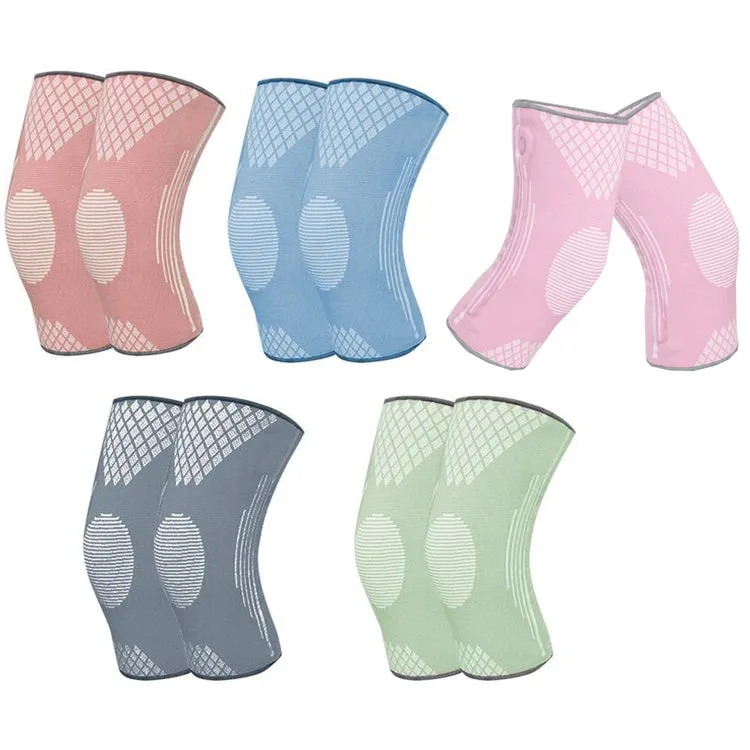 Sports Knee Pads Training Running Knee Thin Protective Cover, Specification: L(Light Gray Silicone Non-slip)