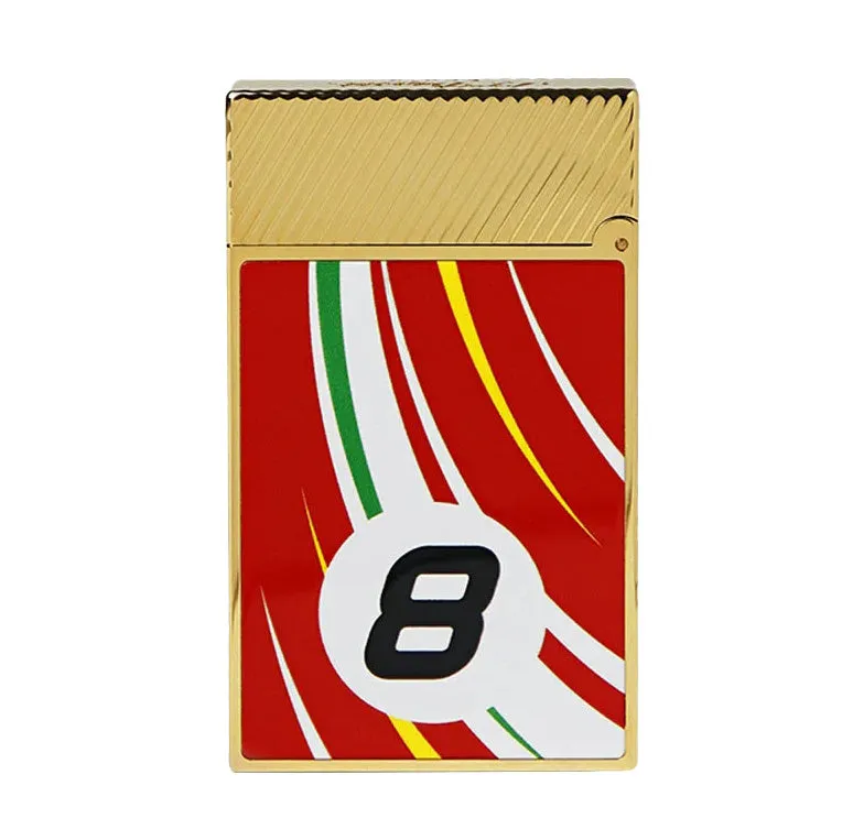 S.T. Dupont Ligne 2 Le Mans Red and Orange Flint Lighter