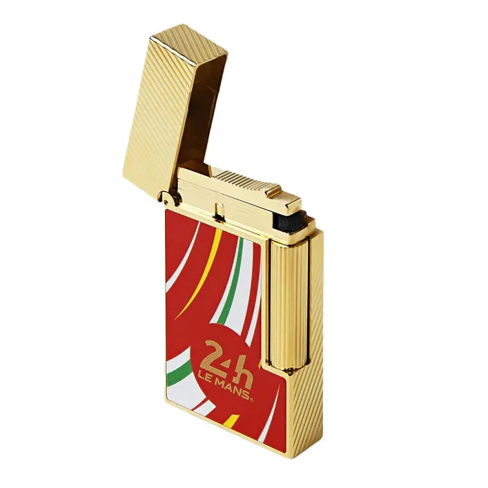 S.T. Dupont Ligne 2 Le Mans Red and Orange Flint Lighter