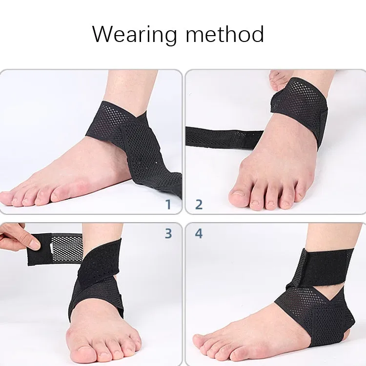 Summer Thin Type Anti-Twist Injury Sweat-Absorbent Breathable Strap Ankle Support(M)