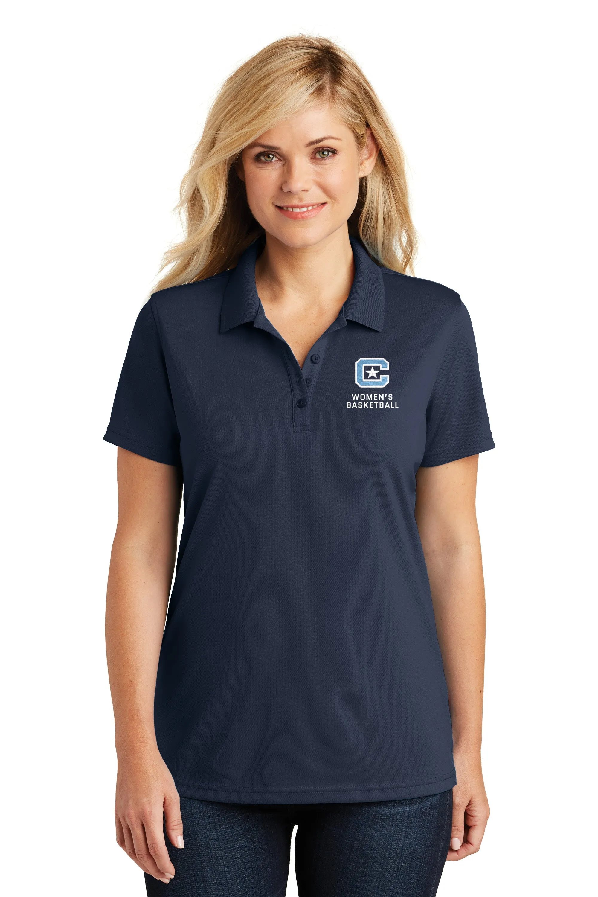 The Citadel C, Club Sports - Women's Basketball, Ladies UV Micro-Mesh Polo