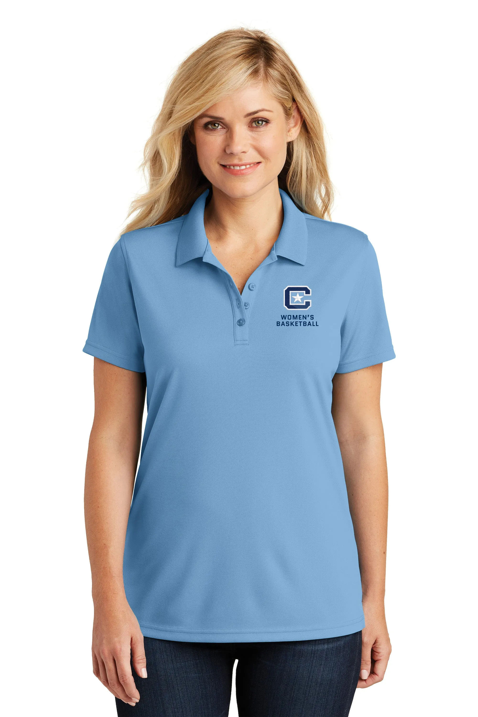 The Citadel C, Club Sports - Women's Basketball, Ladies UV Micro-Mesh Polo