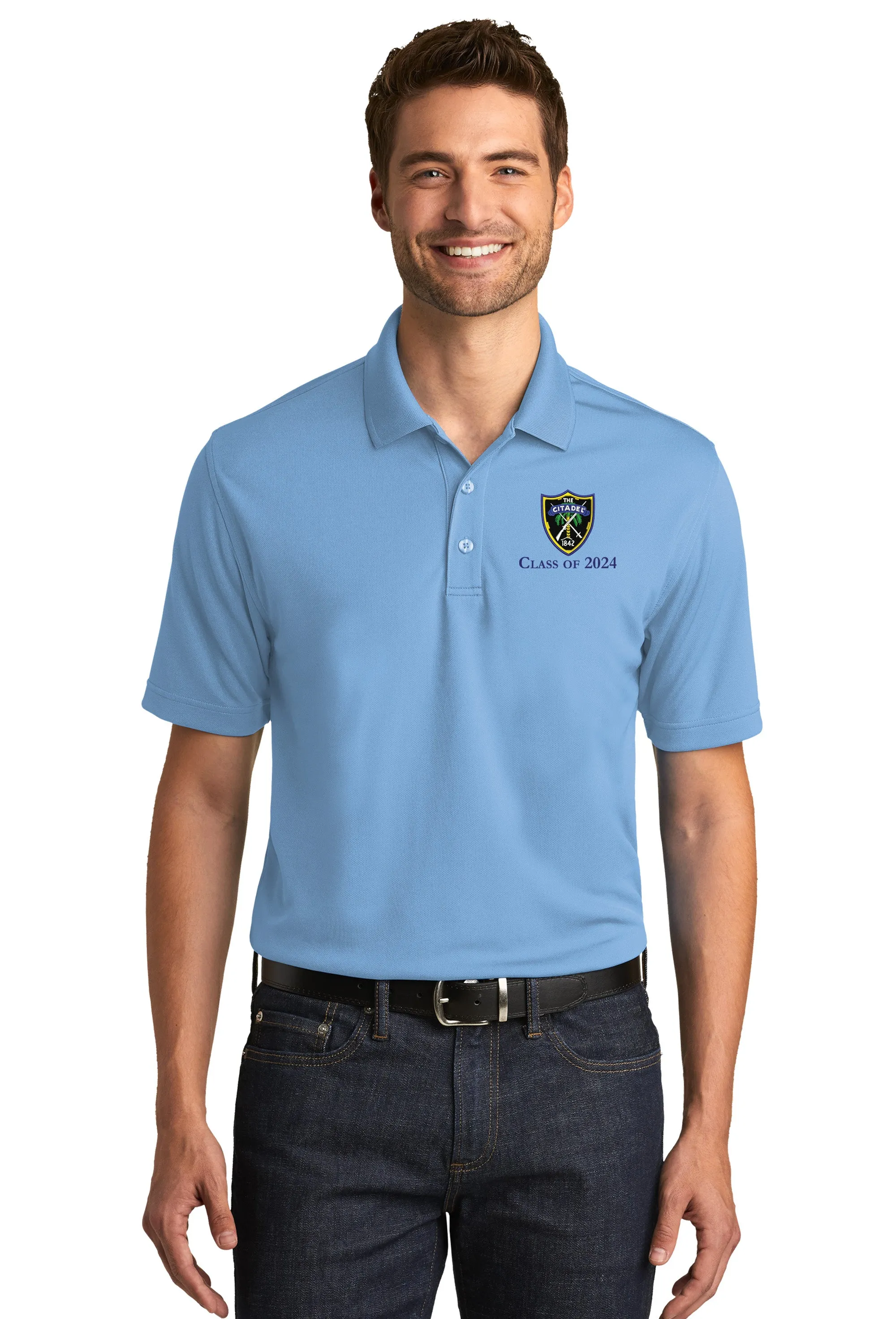 The Citadel,  Shield, Class of 2024, UV Micro-Mesh Polo Shirt