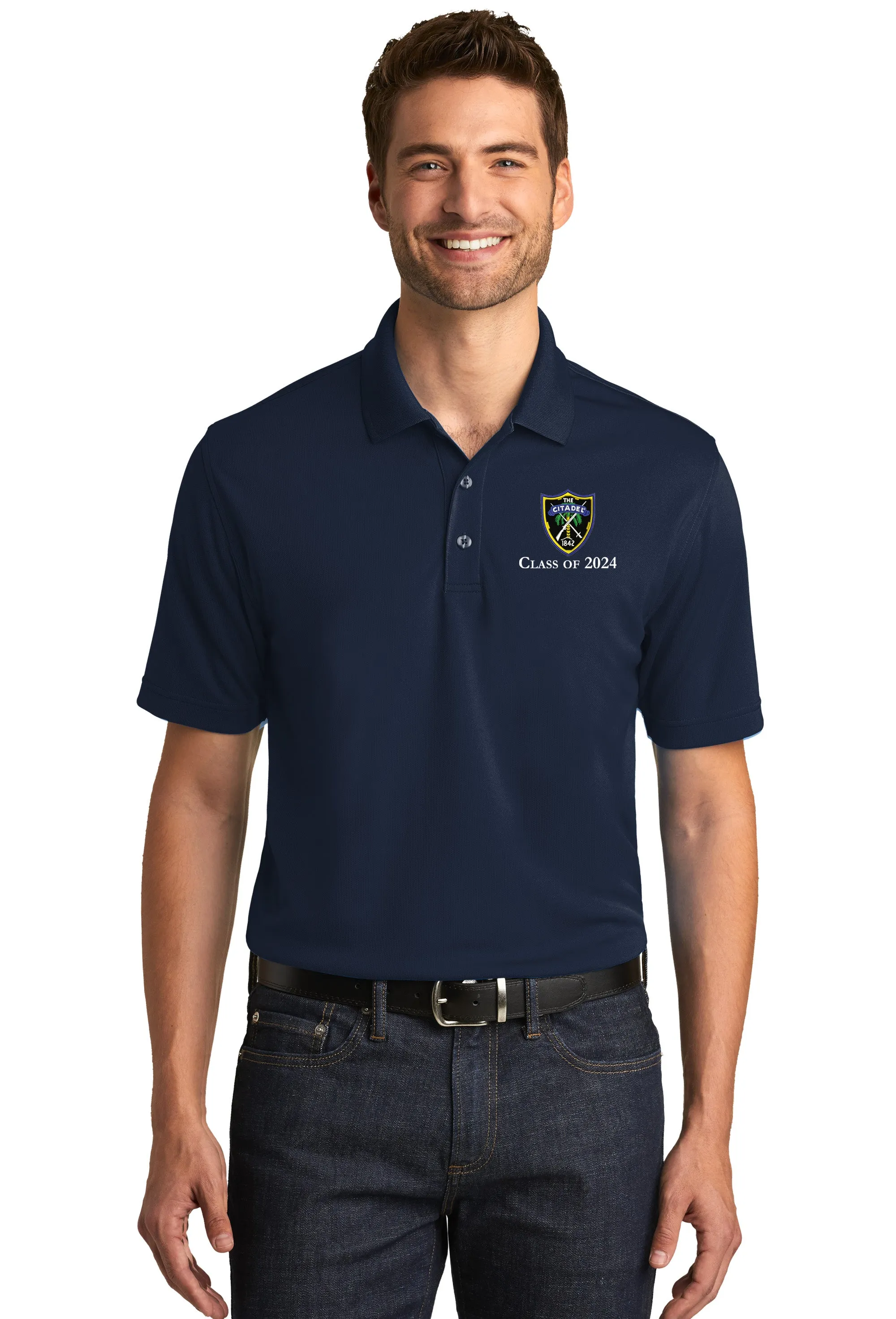 The Citadel,  Shield, Class of 2024, UV Micro-Mesh Polo Shirt