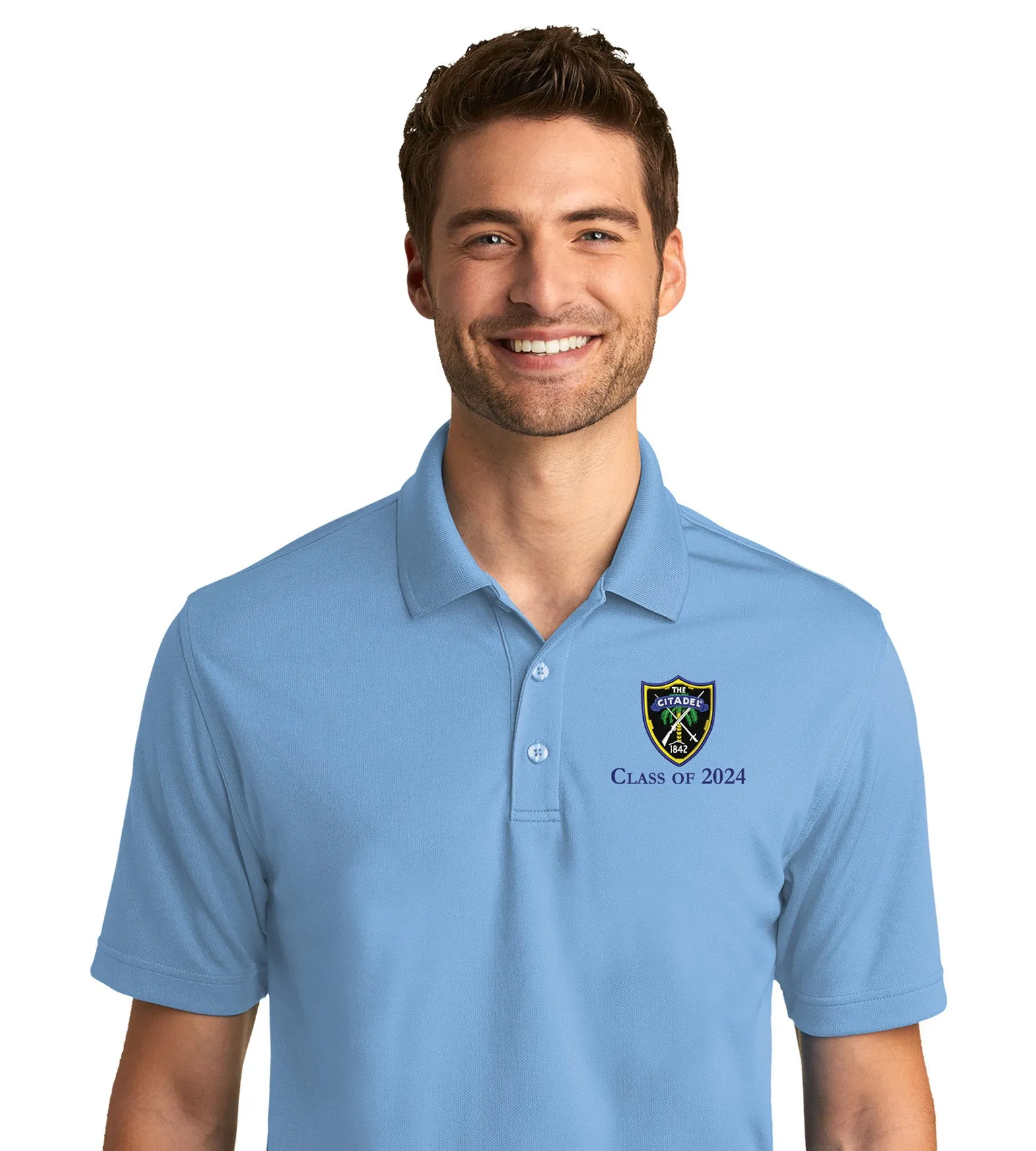 The Citadel,  Shield, Class of 2024, UV Micro-Mesh Polo Shirt