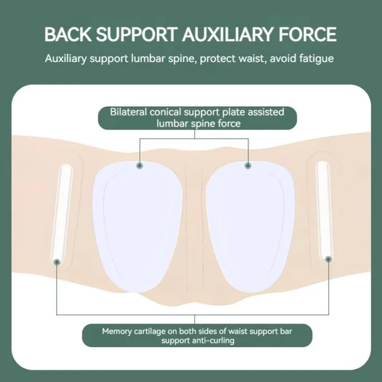 Ultra-thin Waist Belt Lumbar Support Breathable Back Spine Support Corset, Size: M