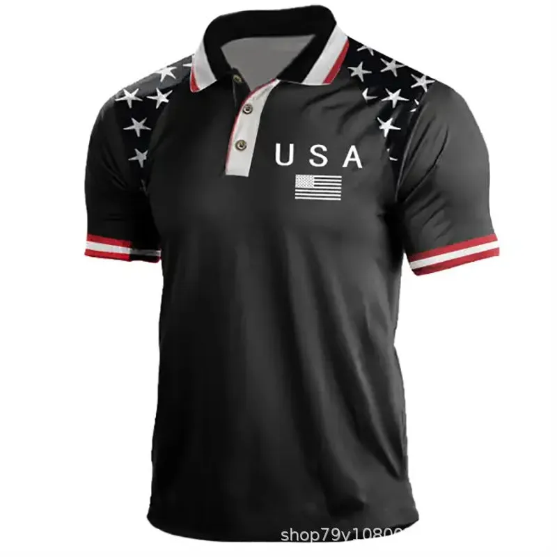 USA STAR CASUAL PULLOVER POLO SHIRT