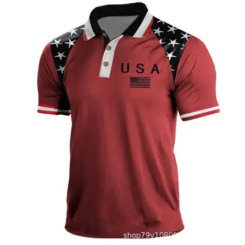 USA STAR CASUAL PULLOVER POLO SHIRT