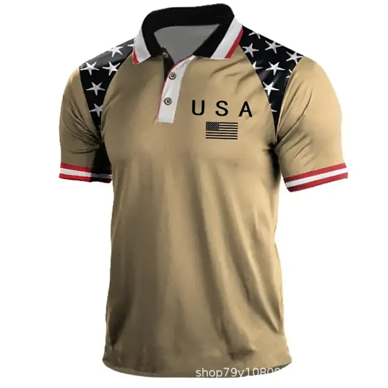 USA STAR CASUAL PULLOVER POLO SHIRT