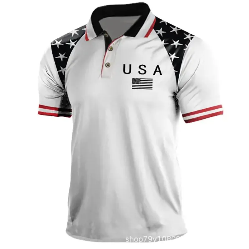 USA STAR CASUAL PULLOVER POLO SHIRT