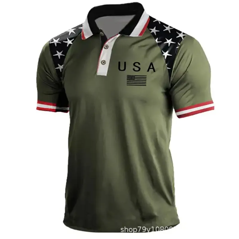 USA STAR CASUAL PULLOVER POLO SHIRT