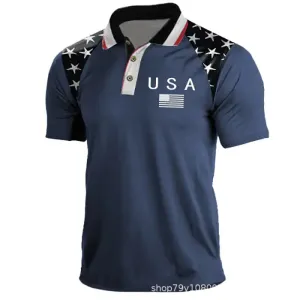 USA STAR CASUAL PULLOVER POLO SHIRT