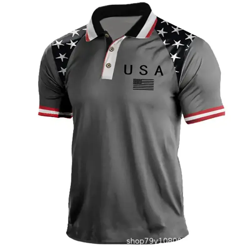 USA STAR CASUAL PULLOVER POLO SHIRT