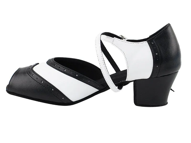 Very Fine Black and White Ladies Practice Dance Shoe 6035 In Stock