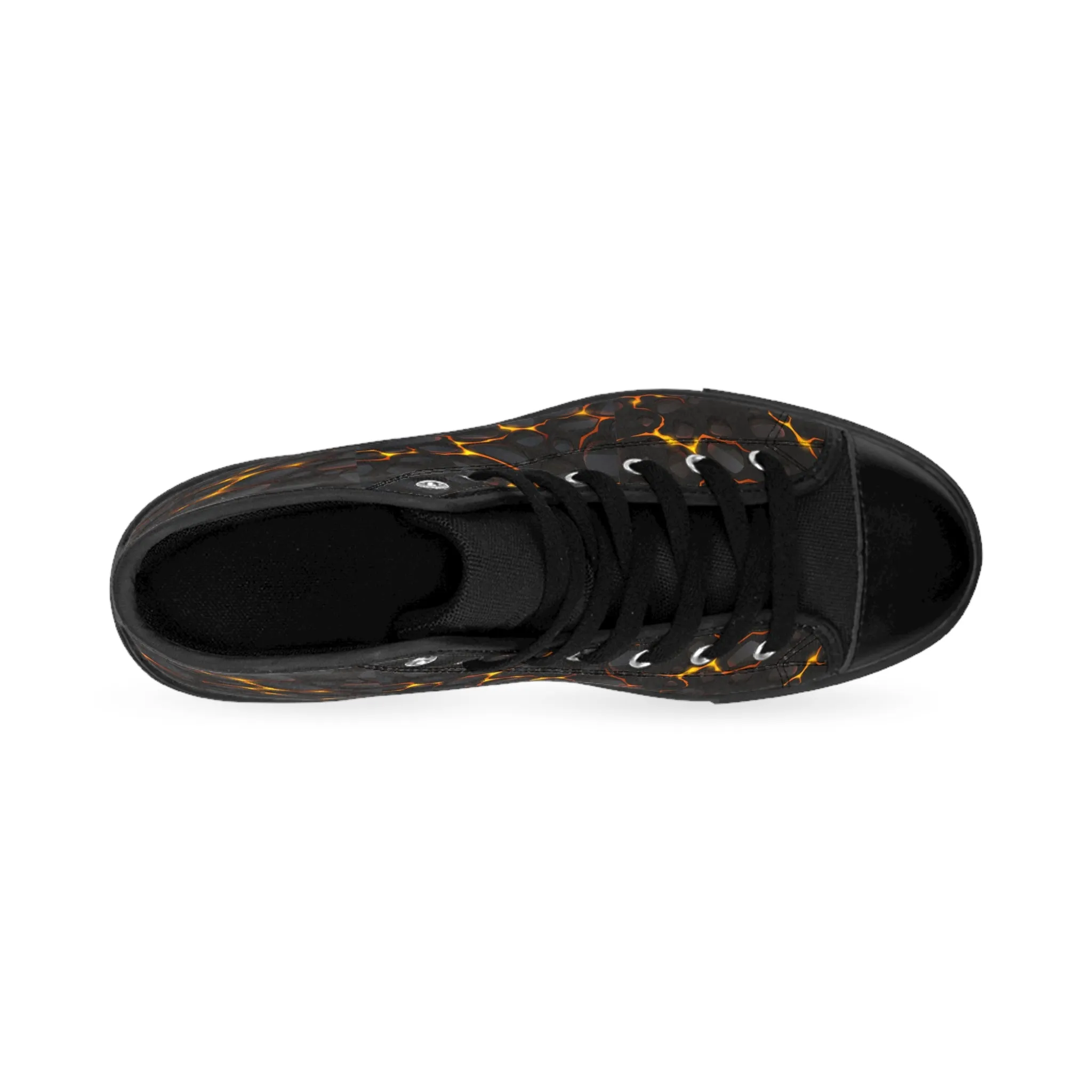 Volcanic Lava Pattern Women's Classic Sneakers