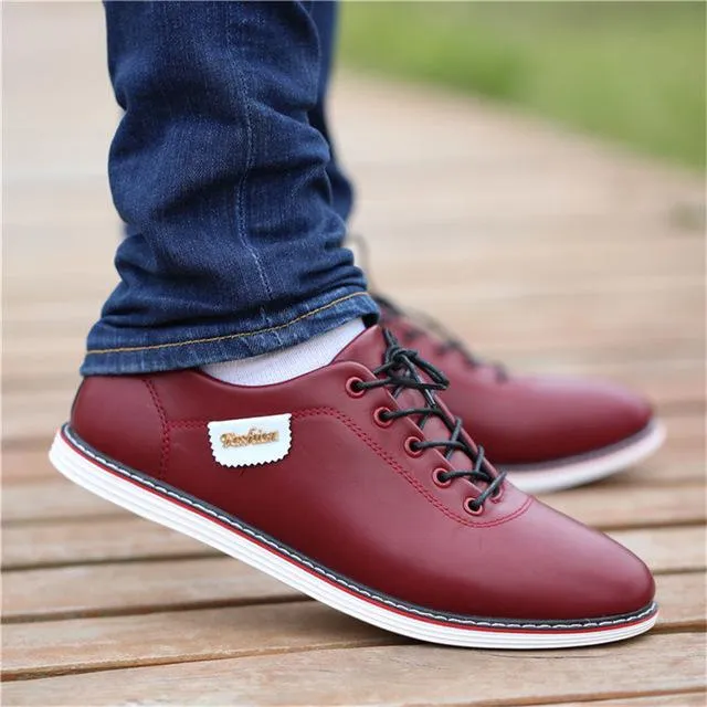 Walking Footwear Tenis Breathable Sneakers Men Leather