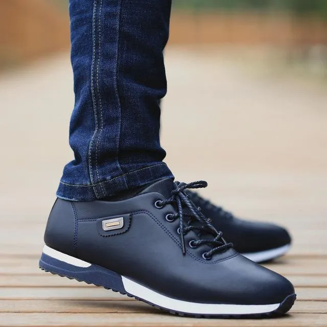 Walking Footwear Tenis Breathable Sneakers Men Leather