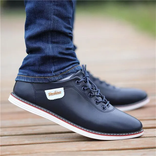 Walking Footwear Tenis Breathable Sneakers Men Leather