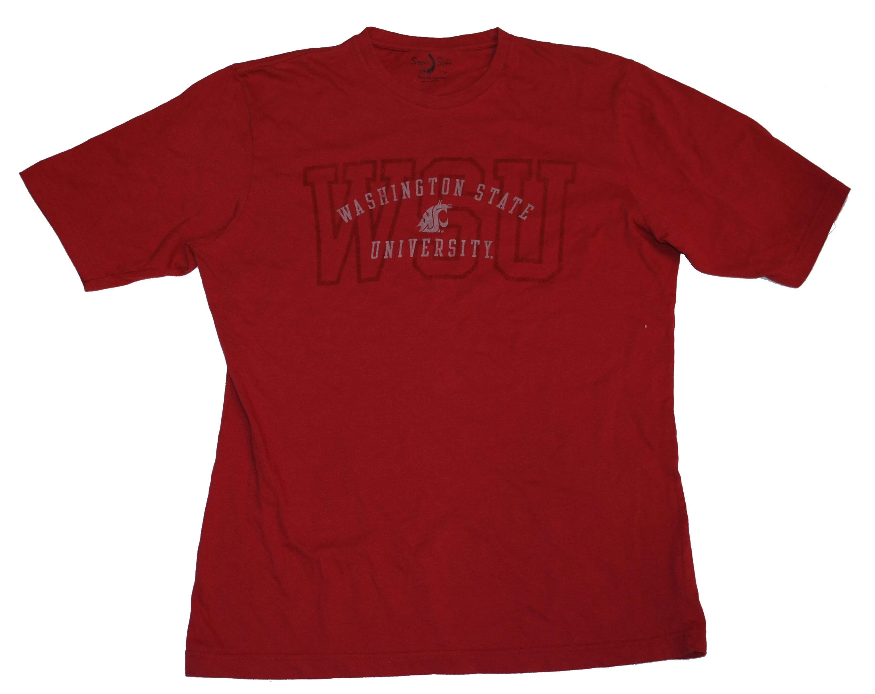 Washington State Cougars Gear for Sports Red Super Soft Logo T-Shirt (L)