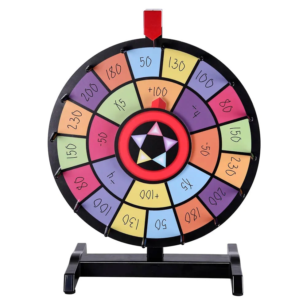 WinSpin 15" Table Top 2 Circles Colorful Dry Erase Prize Wheel