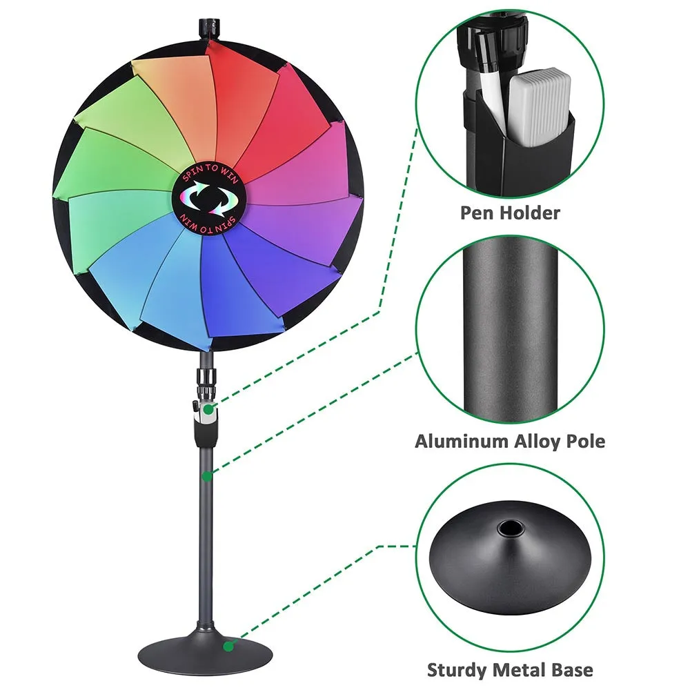 WinSpin 36" Prize Wheel Tabletop Floor Stand 12-Slot