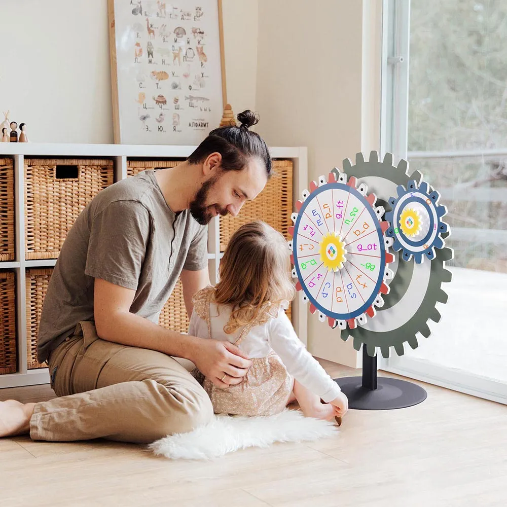 WinSpin Gears Spinning Wheel Tabletop, 24"