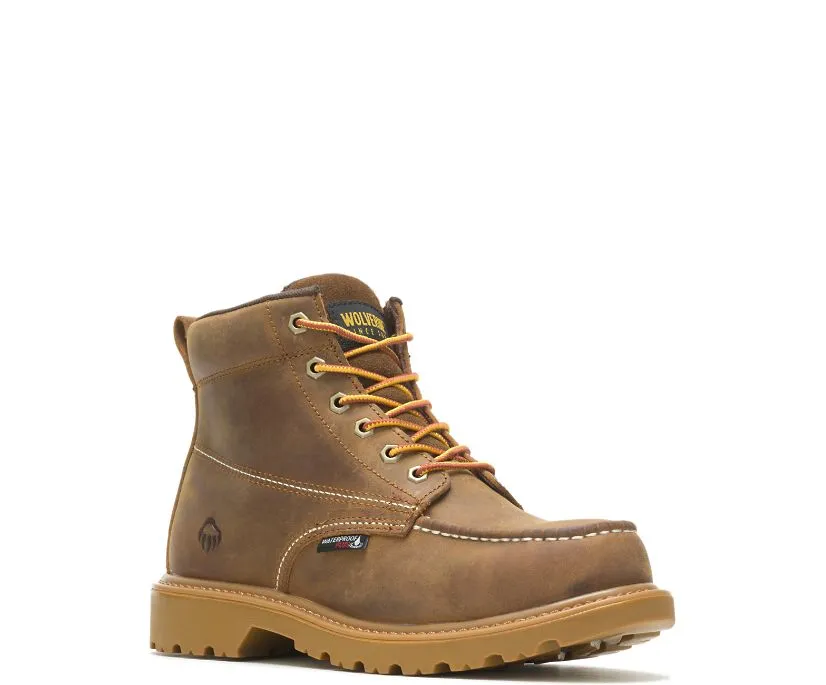 WOLVERINE MEN'S FLOORHAND MOC-TOE 6" STEEL-TOE WORK BOOT-W221049