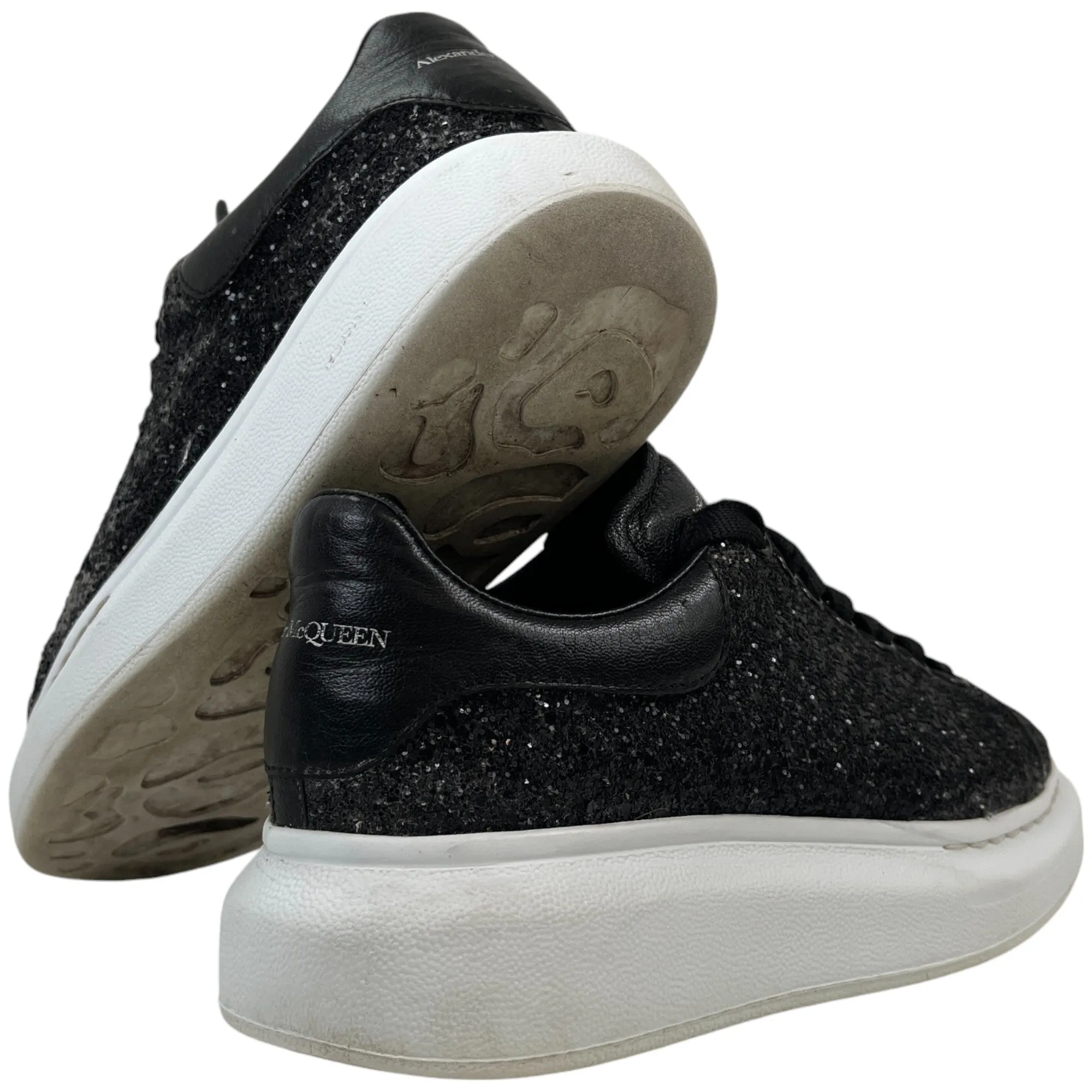 Women's Glitter Oversized Low Trainers Black Size EU 36.5 / UK 3.5