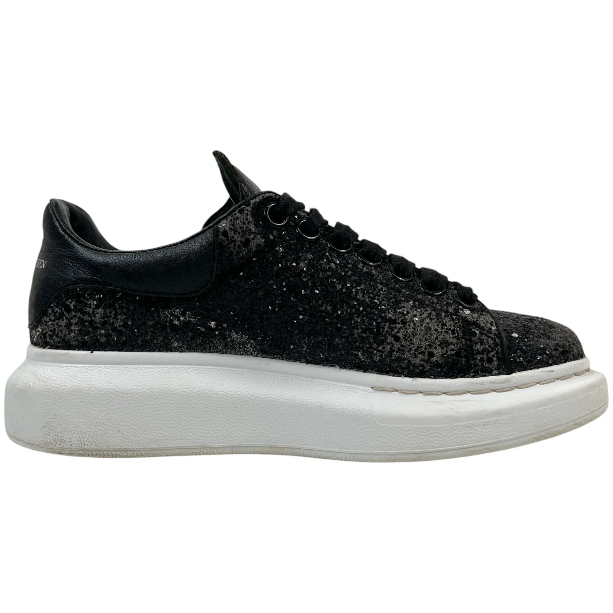 Women's Glitter Oversized Low Trainers Black Size EU 36.5 / UK 3.5