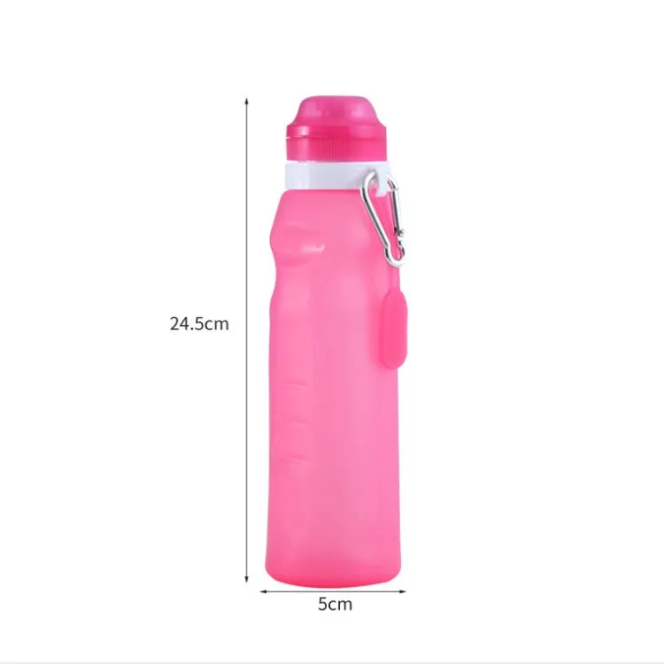 XC-282 600ml Silicone Folding Cup Out Camping Cycling Sports Kettle(Grapefruit Color)